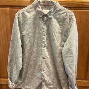 Denim & Flower Light Gray Casual Button-Down Shirt